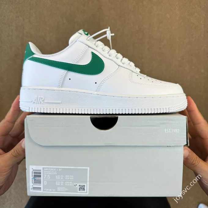 3A Pure Original Air Force 1 AF1 White Green Sneakers FJ4146-121