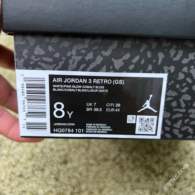 AJ3 White Blue Pink 