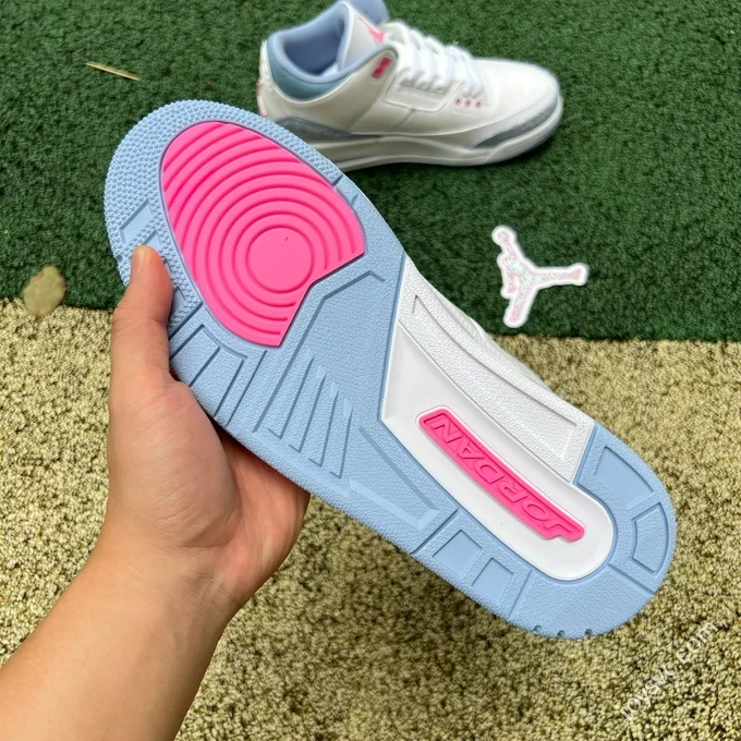 AJ3 White Blue Pink 