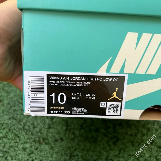 AJ1 Low Lagoon Green Retro Basketball Shoes HQ8111-300
