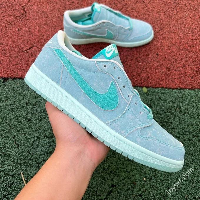 AJ1 Low Lagoon Green Retro Basketball Shoes HQ8111-300