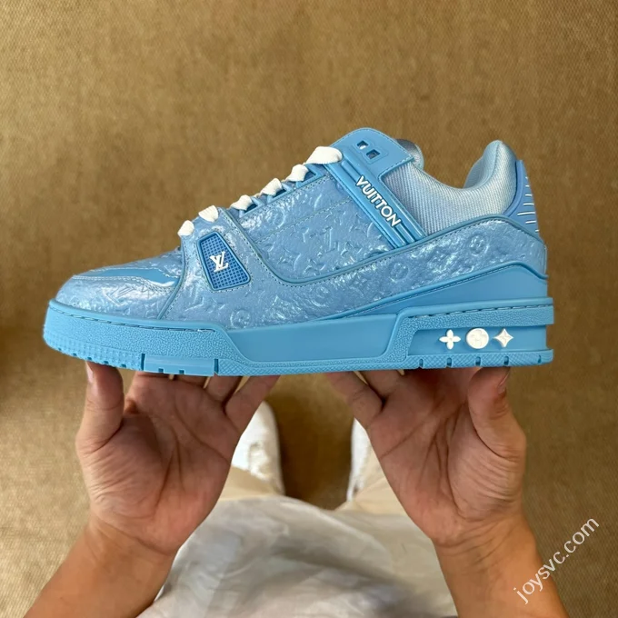 LV Blue Patent Leather Meteor LOUIS VUITTON Trainer