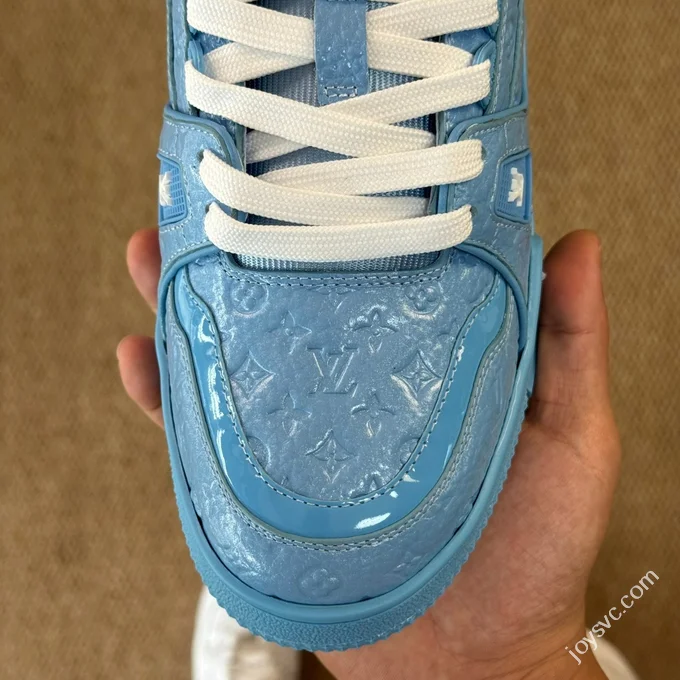 LV Blue Patent Leather Meteor LOUIS VUITTON Trainer