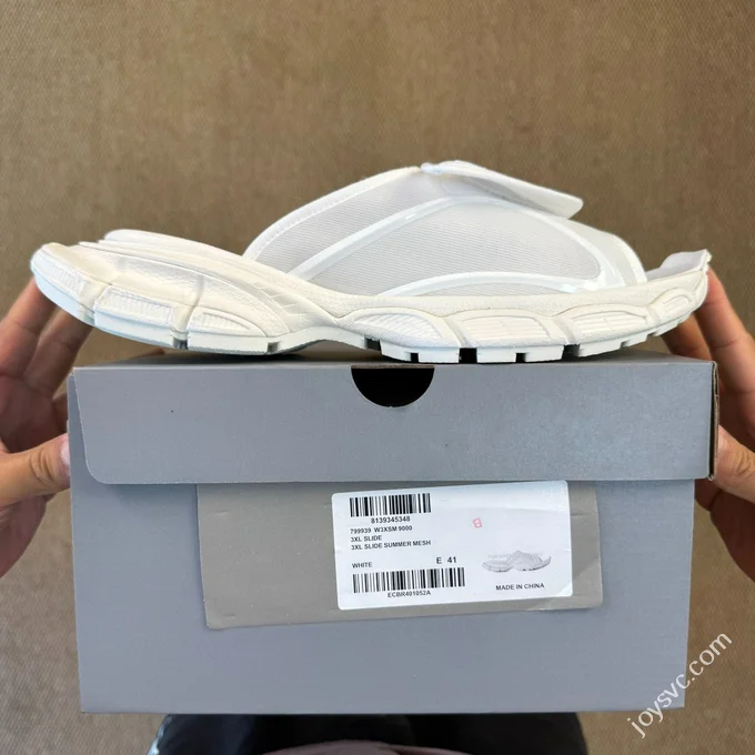 Balenciaga 3XL One-Strap Slides Pure White