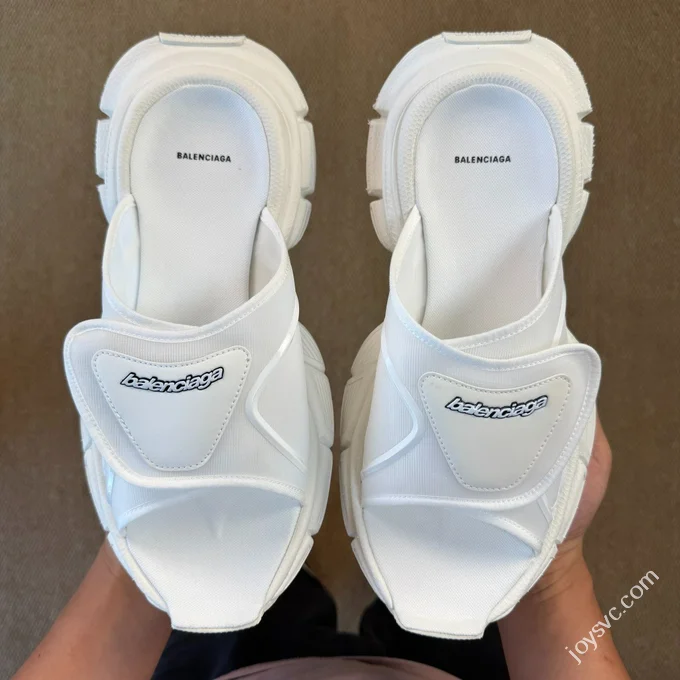 Balenciaga 3XL One-Strap Slides Pure White