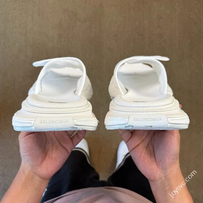 Balenciaga 3XL One-Strap Slides Pure White