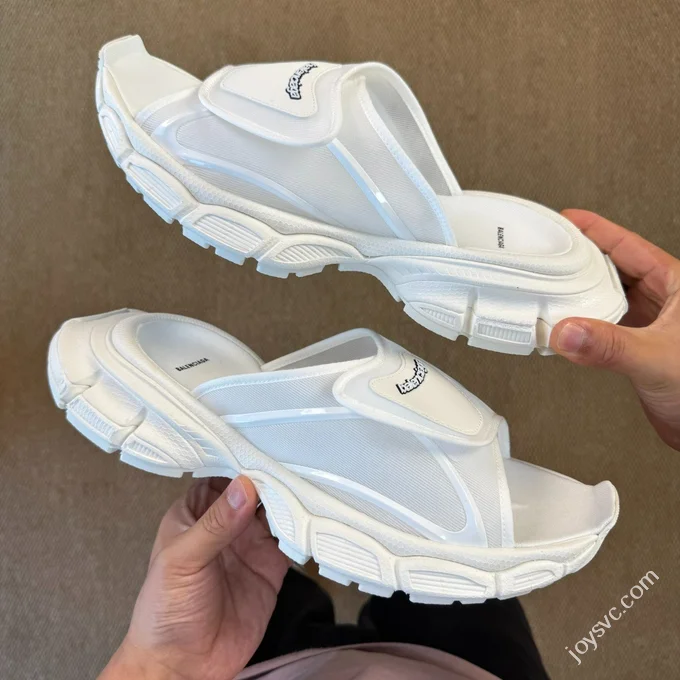 Balenciaga 3XL One-Strap Slides Pure White