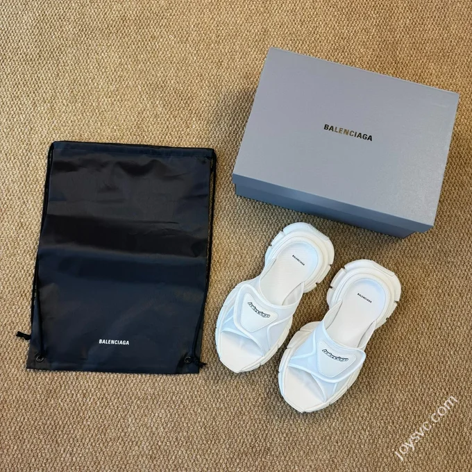 Balenciaga 3XL One-Strap Slides Pure White