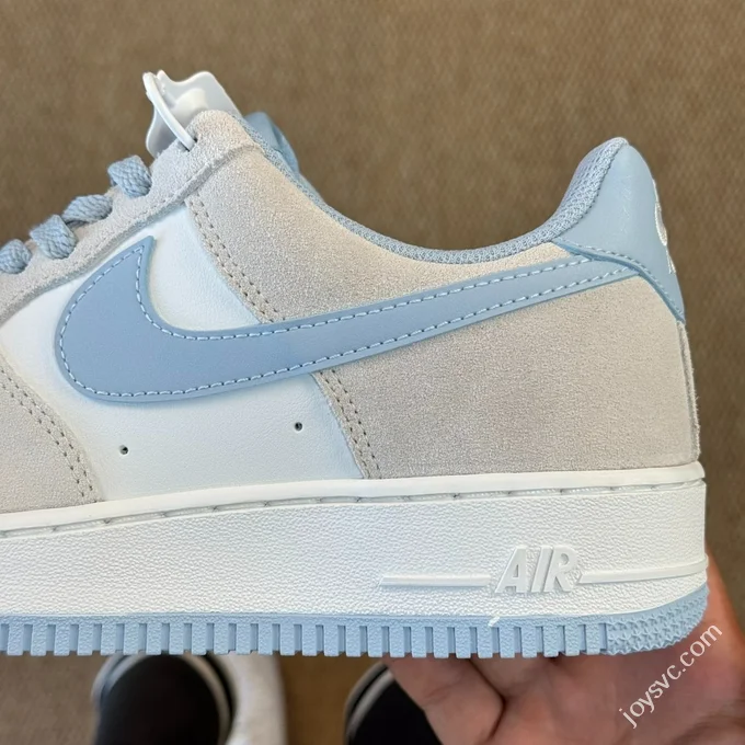 3A Pure Original Air Force 1 AF1 Grey Blue Sneakers FQ8714-005
