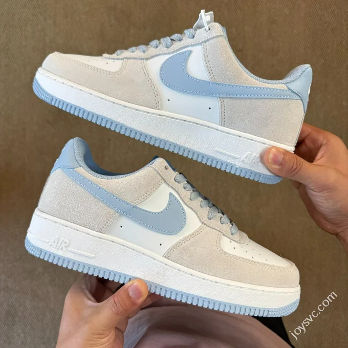 3A Pure Original Air Force 1 AF1 Grey Blue Sneakers FQ8714-005