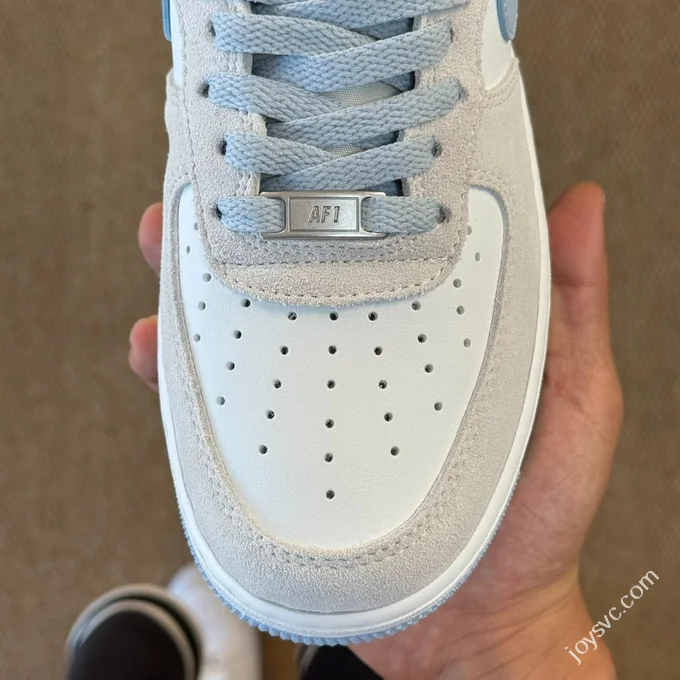 3A Pure Original Air Force 1 AF1 Grey Blue Sneakers FQ8714-005