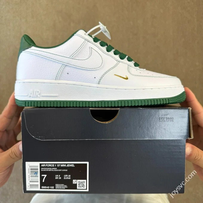 3A Pure Original Air Force 1 AF1 Small Hook White Green Sneakers IB6543-102