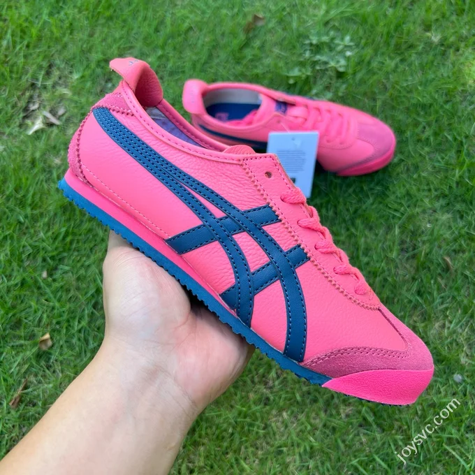 Y Pure Original Onitsuka Tiger Mexico 66 Pink Blue Leather