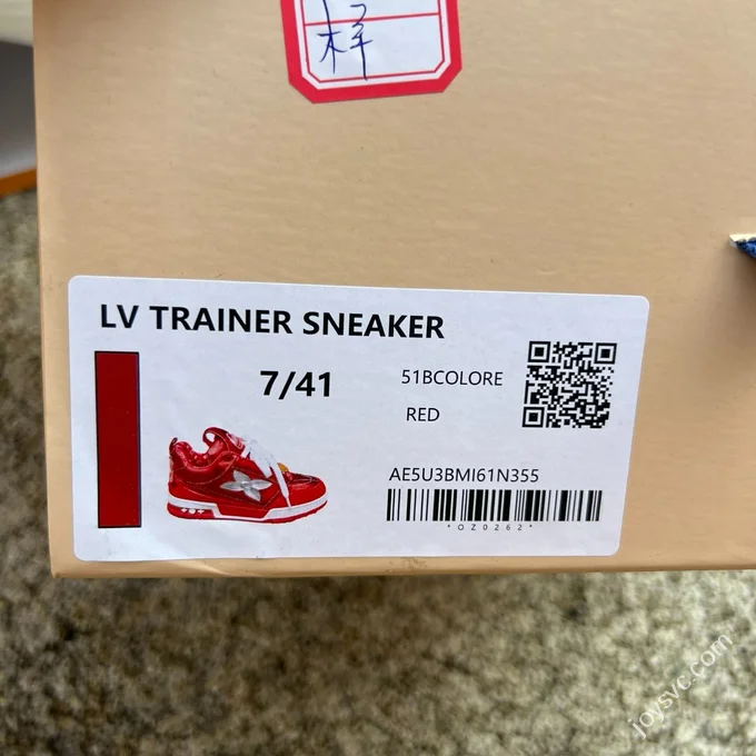 LOUIS VUITTON Skate LV Sneakers White Red