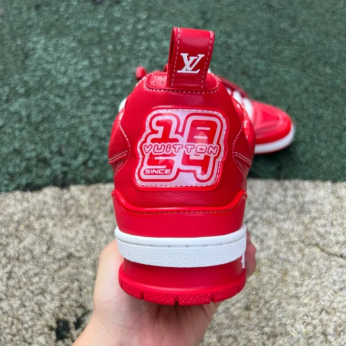 LOUIS VUITTON Skate LV Sneakers White Red