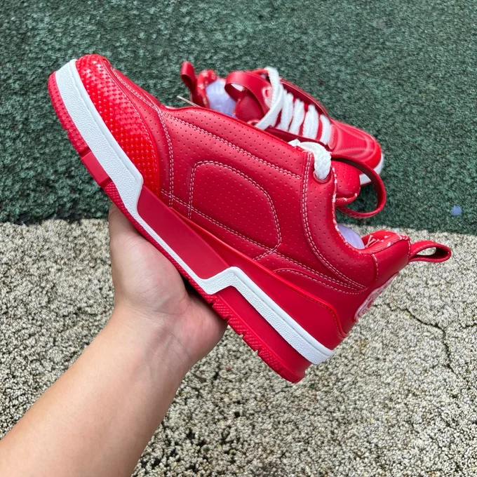 LOUIS VUITTON Skate LV Sneakers White Red