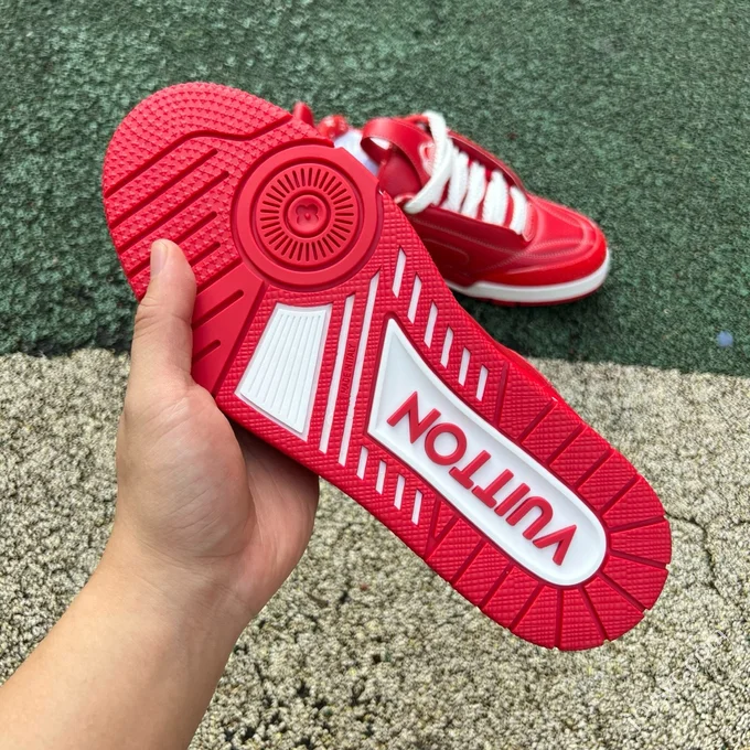 LOUIS VUITTON Skate LV Sneakers White Red