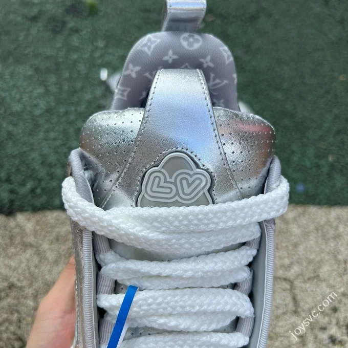 LOUIS VUITTON Skate LV Sneakers Metallic Silver