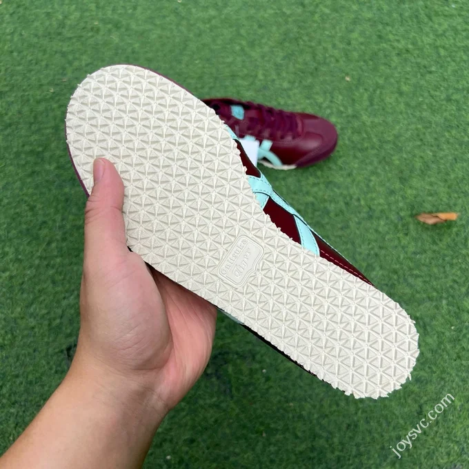 Y Pure Original Onitsuka Tiger Mexico 66 Burgundy Blue Leather