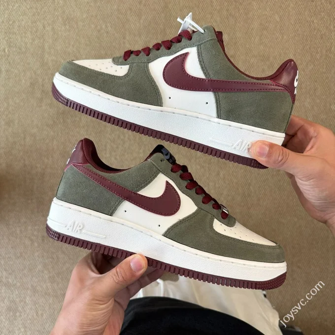 3A Pure Original Air Force 1 AF1 Suede Brown White Sneakers FQ8714-302