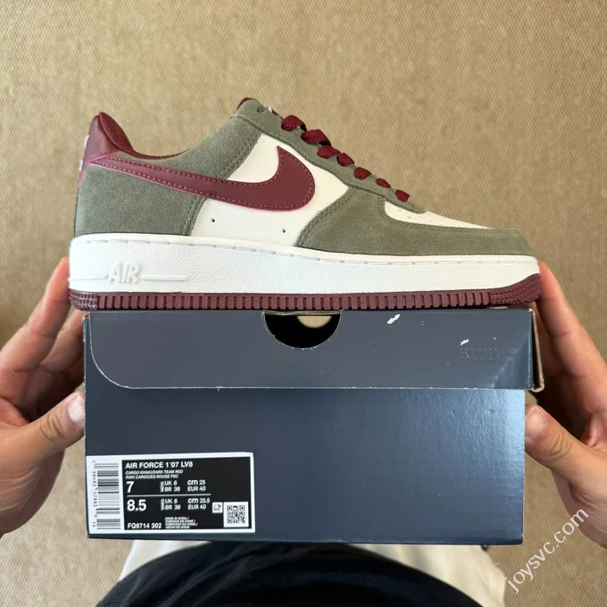 3A Pure Original Air Force 1 AF1 Suede Brown White Sneakers FQ8714-302