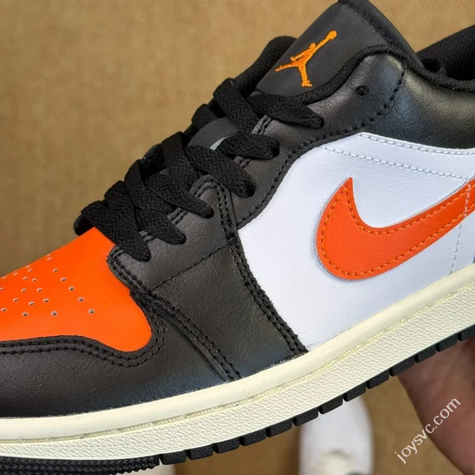 DT Pure Original AJ1 Low Top Black Orange Shattered Backboard 553558-081