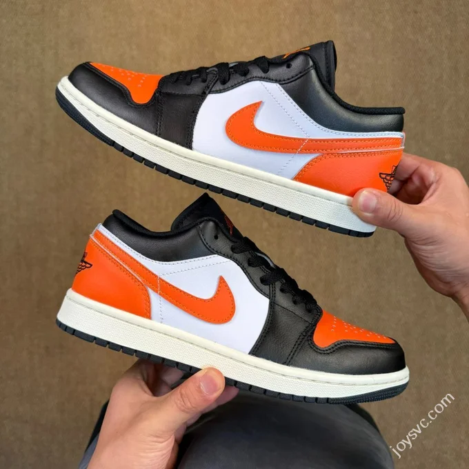 DT Pure Original AJ1 Low Top Black Orange Shattered Backboard 553558-081