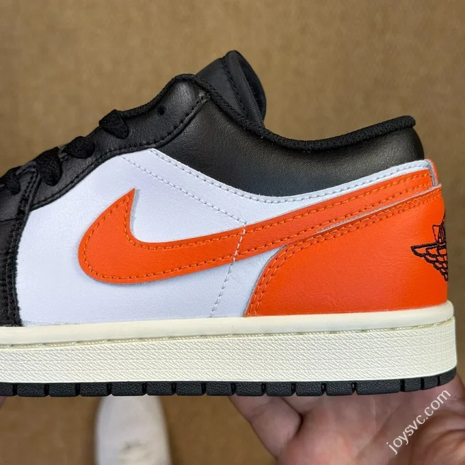 DT Pure Original AJ1 Low Top Black Orange Shattered Backboard 553558-081