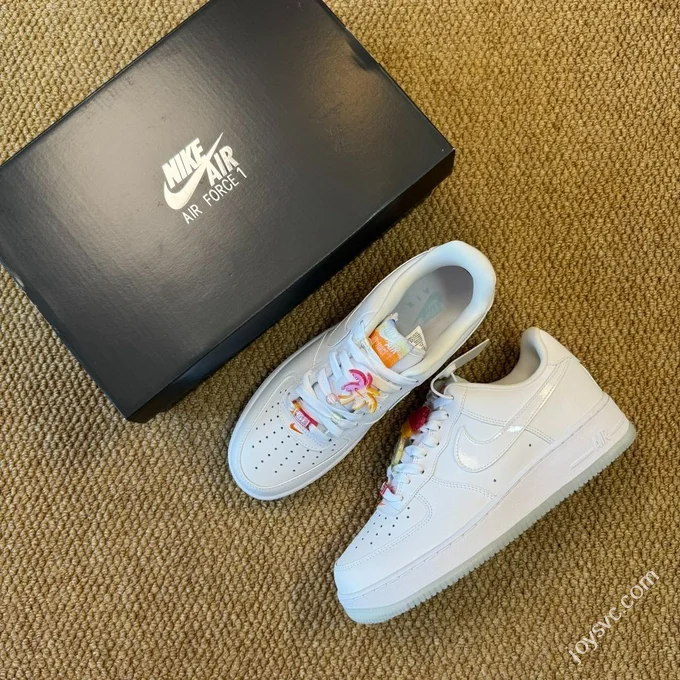 3A Pure Original Air Force 1 AF1 Hawaii White Sneakers IB8875-111