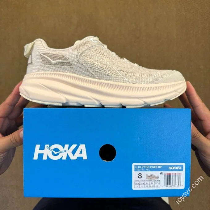 HOKA ONE ONE Clifton 9 GTX Waterproof White Canvas 1162135/ACL