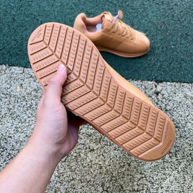 LV Football Shoes Beige LOUIS VUITTON x Nigo Collaboration FW25