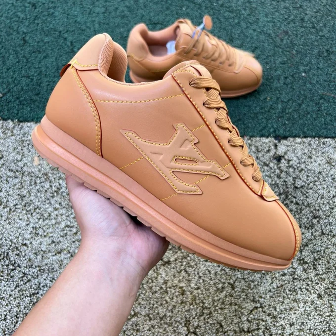 LV Football Shoes Beige LOUIS VUITTON x Nigo Collaboration FW25