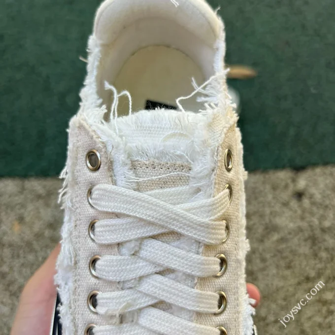 xVESSEL Double Side Mark Platform Sneakers Beige White