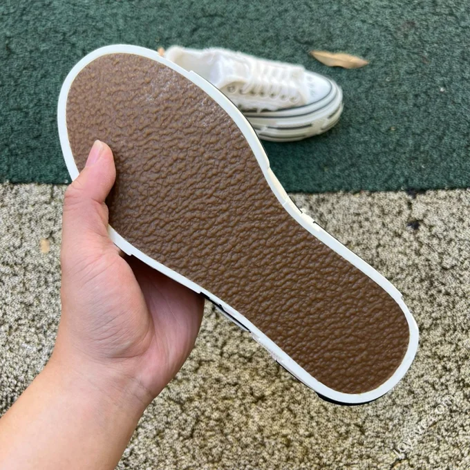xVESSEL Double Side Mark Platform Sneakers Beige White