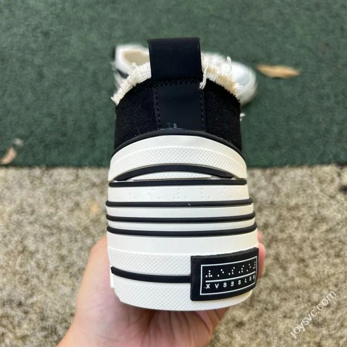 xVESSEL Double Side Mark Platform Sneakers Black White