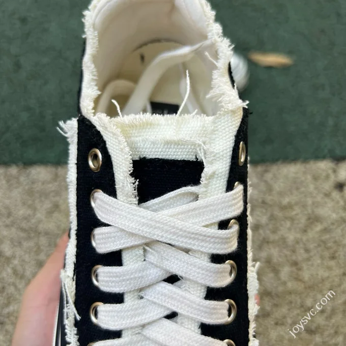 xVESSEL Double Side Mark Platform Sneakers Black White