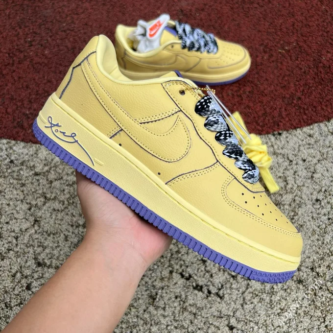 Pure Original Air Force 1 AF1 Kobe Bryant Purple Gold HV9408-700