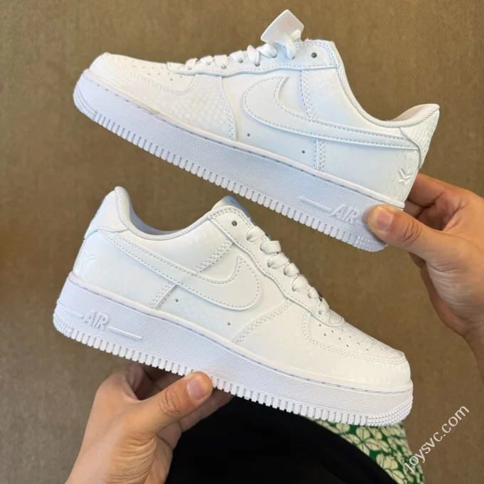 3A Pure Original Air Force 1 AF1 Kobe Bryant Pure White Snake Pattern IB0018-100