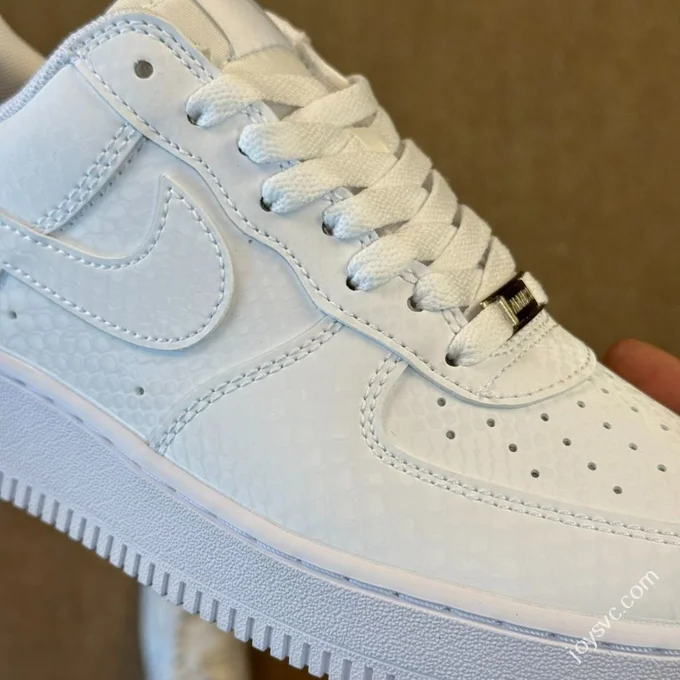 3A Pure Original Air Force 1 AF1 Kobe Bryant Pure White Snake Pattern IB0018-100