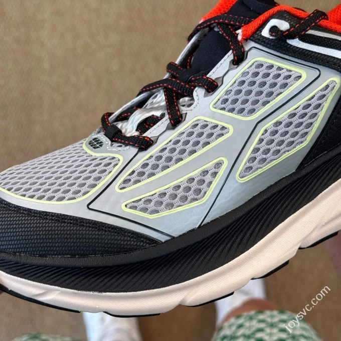 HOKA ONE ONE Clifton 9 Marathon Running Shoes Silver Black 1155370/HBN