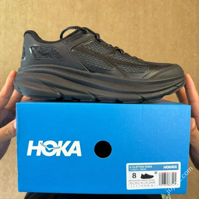 HOKA ONE ONE Clifton 9 Marathon Running Shoes Black 1155370/BBNB