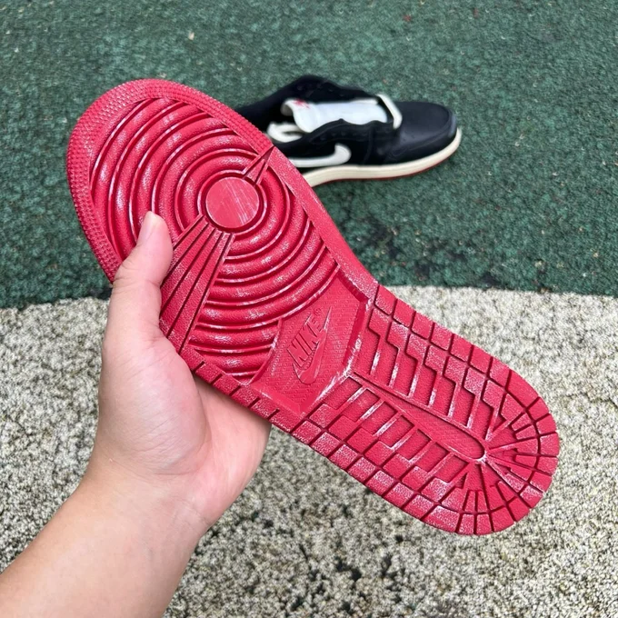 Pure Original AJ1 Low Top White Black Red Nigel Bike IB8958-001