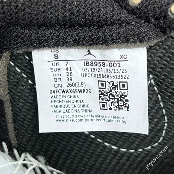 Pure Original AJ1 Low Top White Black Red Nigel Bike IB8958-001