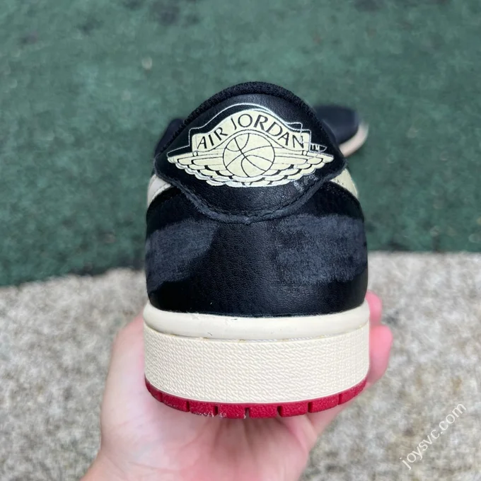 Pure Original AJ1 Low Top White Black Red Nigel Bike IB8958-001