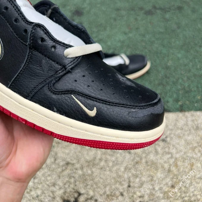 Pure Original AJ1 Low Top White Black Red Nigel Bike IB8958-001