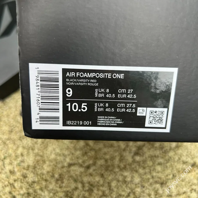 Black Red Foamposite Dongguan Wanjiang Nike Air Foamposite One IB2219-001
