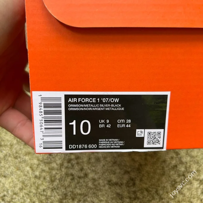 Off-White x Nike Air Force 1 Low Black Red DD1876-600