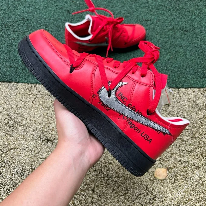 Off-White x Nike Air Force 1 Low Black Red DD1876-600