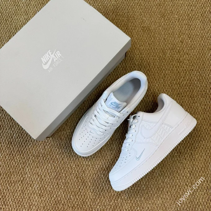 3A Pure Original Air Force 1 AF1 Small Hook White Embossed IH4475-100