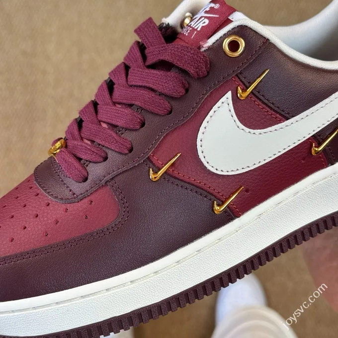 3A Pure Original Air Force 1 AF1 Small Hook Burgundy IR0485-611